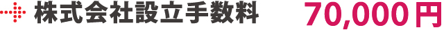 株式会社設立手数料45,000円〜